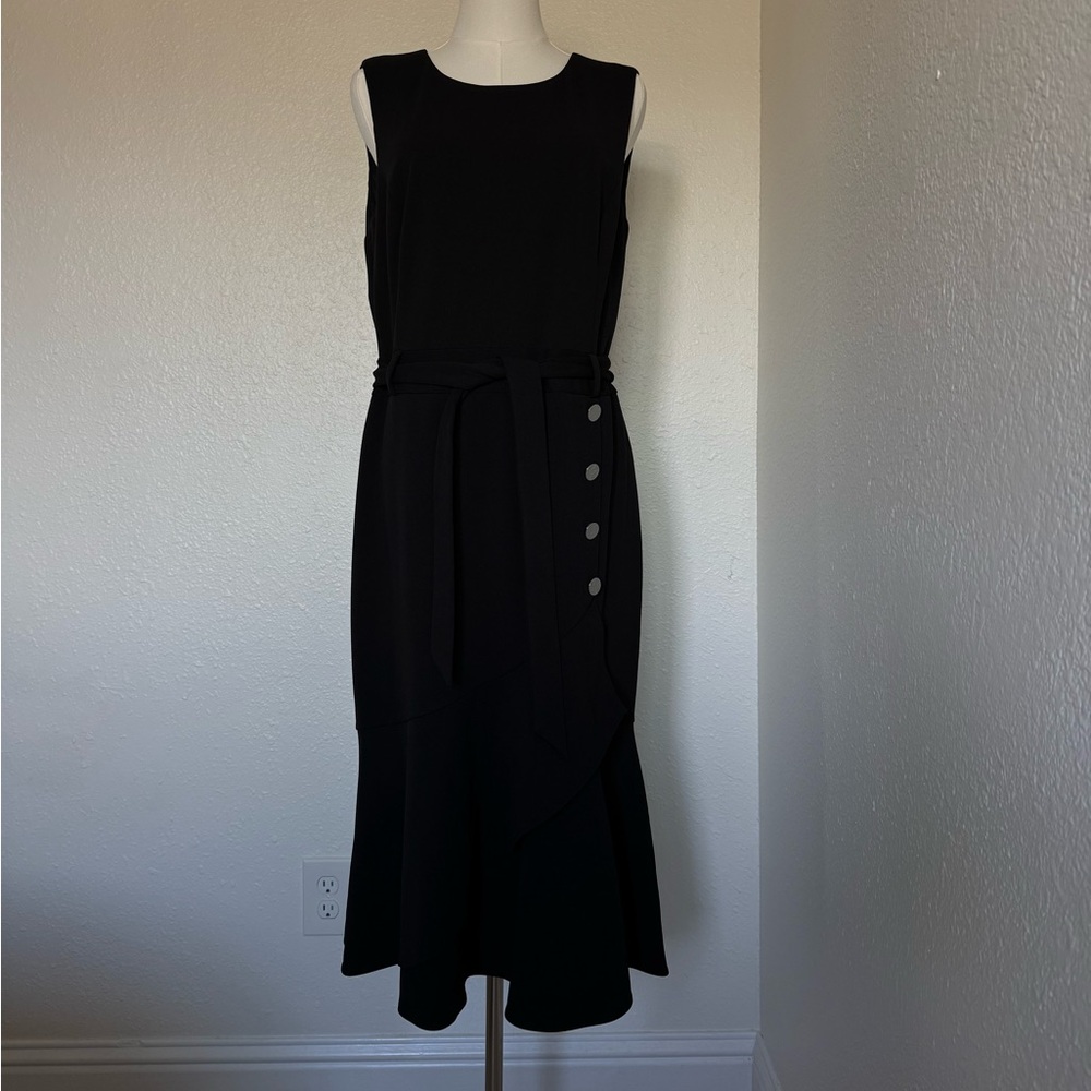 Calvin Klein Elegant Black Sleeveless Dress size 12